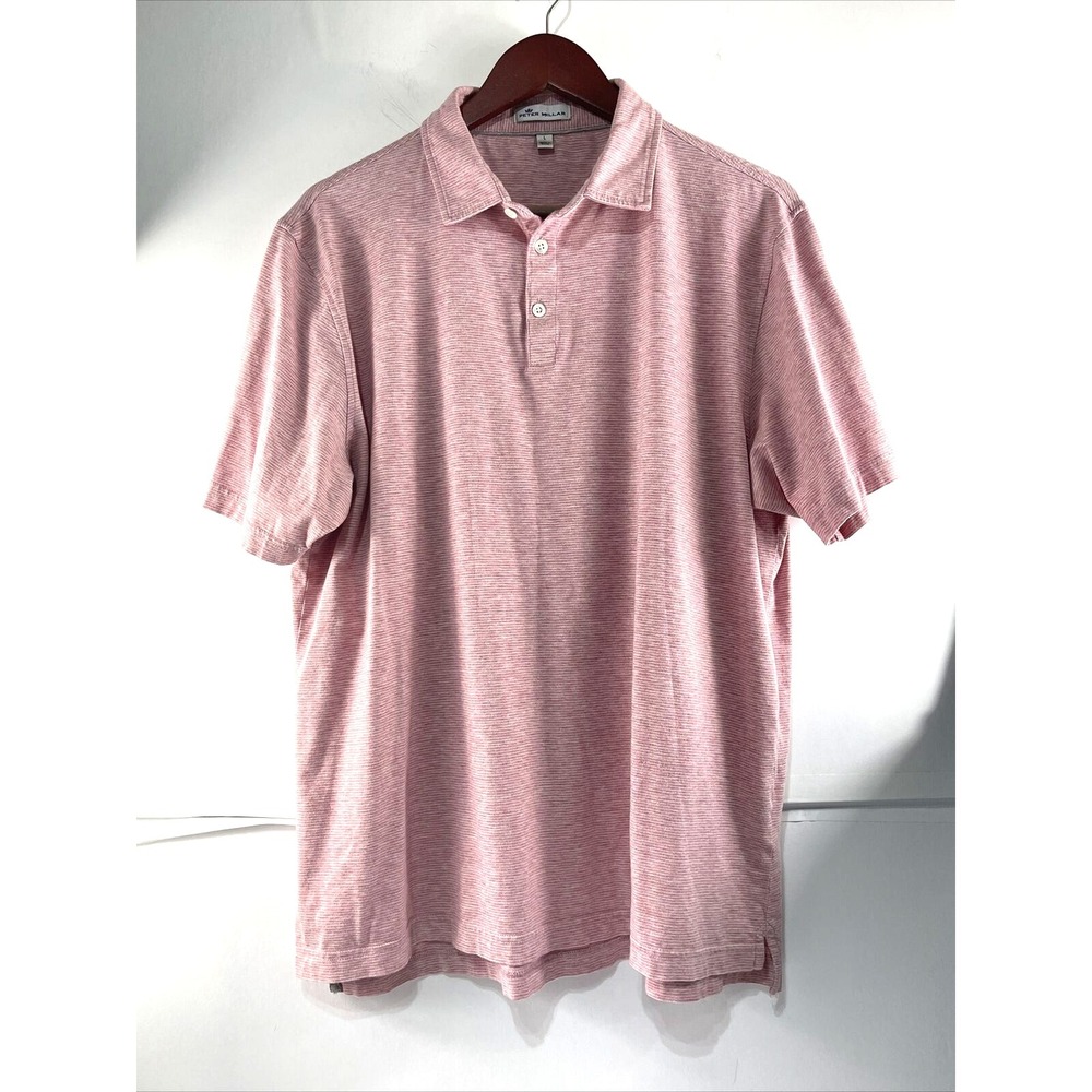 Peter Millar‎ Mens Large Pink Soft Polo Shirt